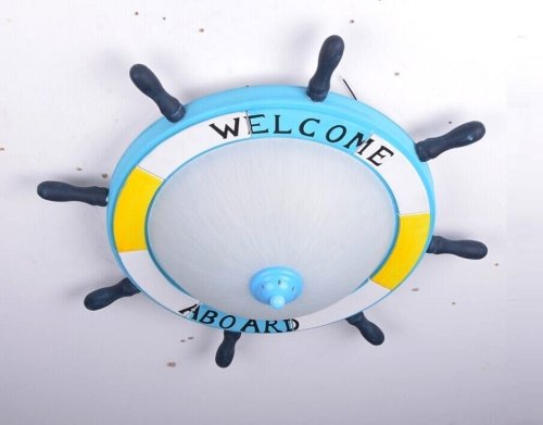 Светильник светодиодный Детская (Люстра) Мелодия Света Штурвал 0267-600-48W картинка 